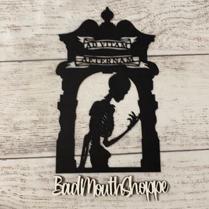 *To Eternal Life Paper Cut Out Illustration Skeleton Silhouette Wall Art